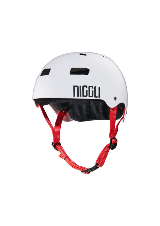 CAPACETE BRANCO FITA VERMELHA PRO BRILHO - Niggli