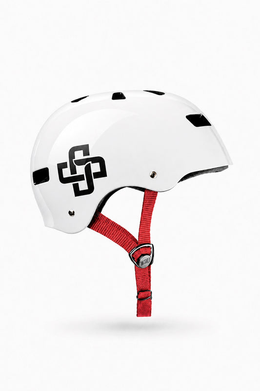 CAPACETE BRANCO FITA VERMELHA PRO BRILHO - Niggli