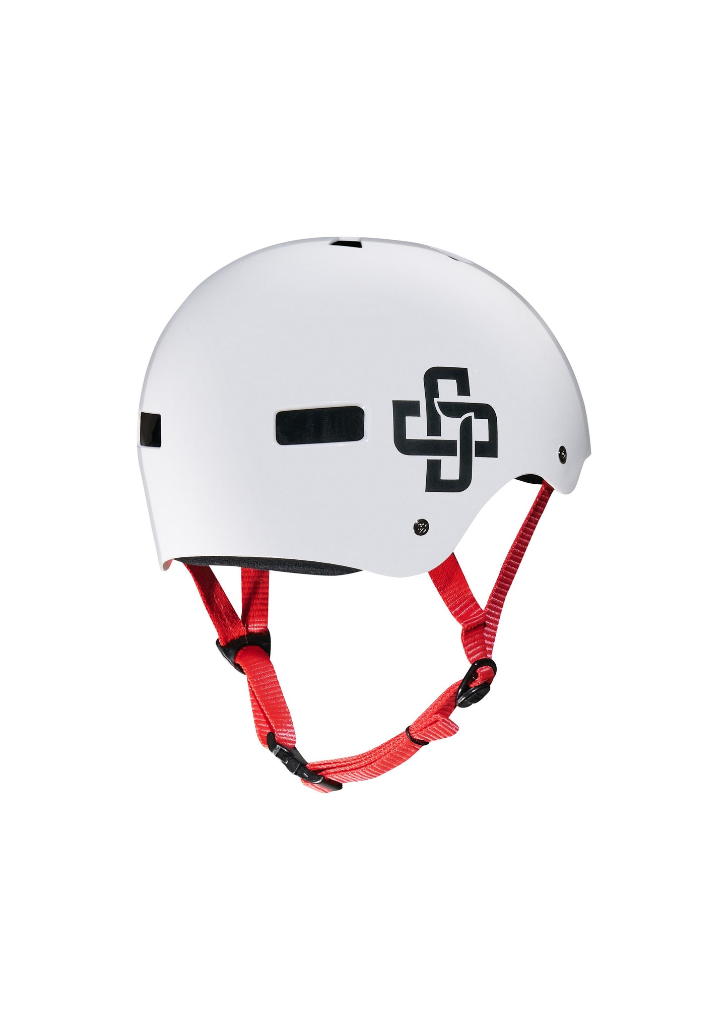 CAPACETE BRANCO FITA VERMELHA PRO BRILHO