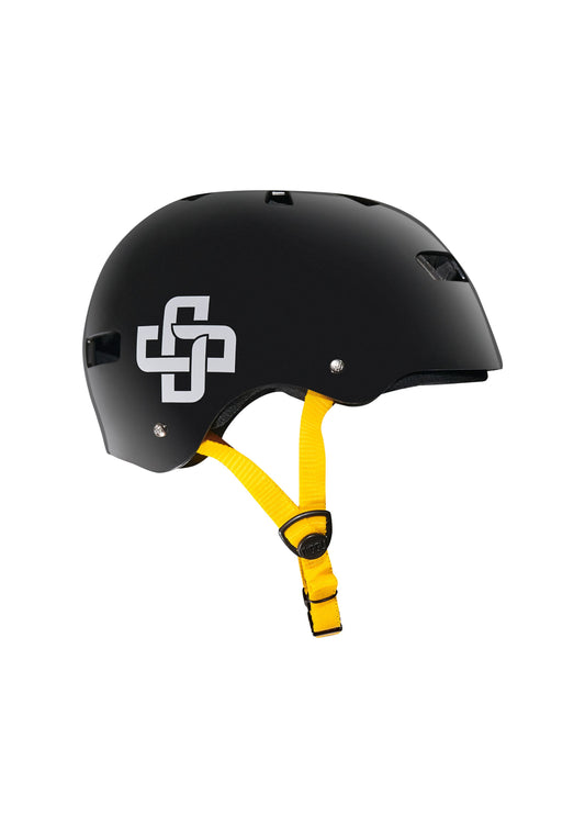 CAPACETE PRETO FITA AMARELA PRO BRILHO - Niggli