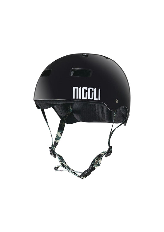 CAPACETE PRETO FITA CAMUFLADA PRO BRILHO - Niggli