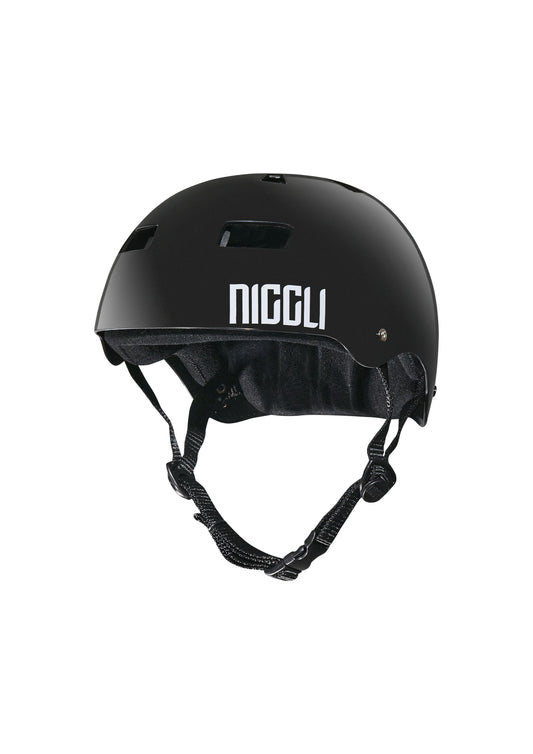 CAPACETE PRETO FITA PRETA PRO BRILHO - Niggli