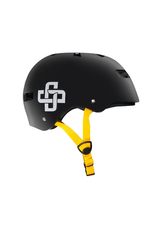 CAPACETE PRETO FITA AMARELA PRO FOSCO - Niggli