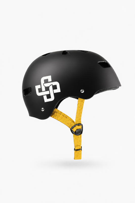 CAPACETE PRETO FITA AMARELA PRO FOSCO - Niggli