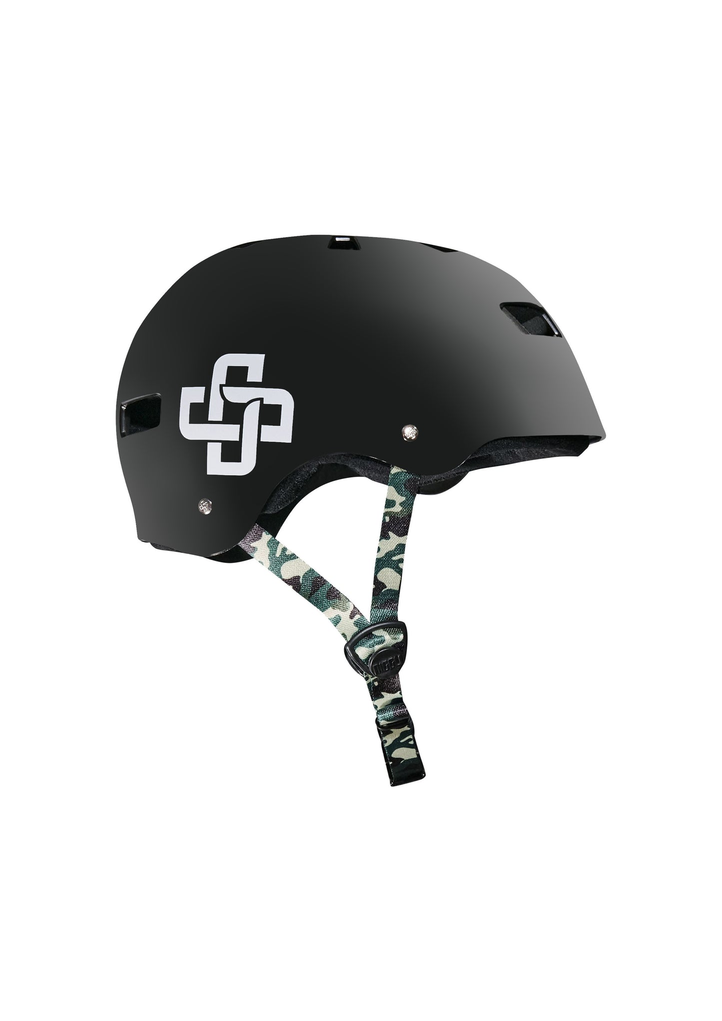 CAPACETE PRETO FITA CAMUFLADA PRO FOSCO