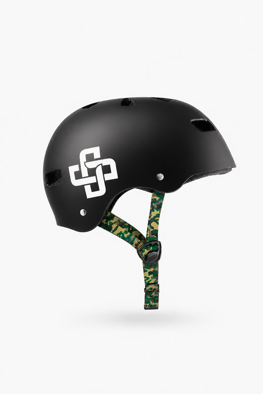 CAPACETE PRETO FITA CAMUFLADA PRO FOSCO - Niggli