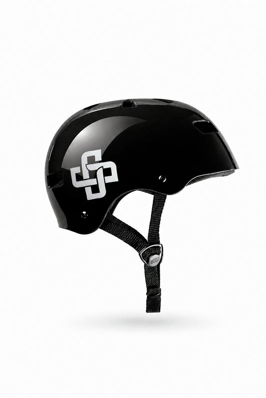 CAPACETE PRETO FITA PRETA PRO BRILHO - Niggli