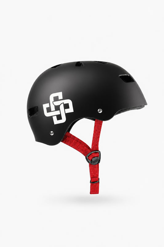 CAPACETE PRETO FITA VERMELHA PRO FOSCO - Niggli