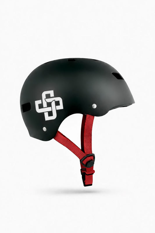 CAPACETE PRETO FITA VERMELHA PRO FOSCO - Niggli