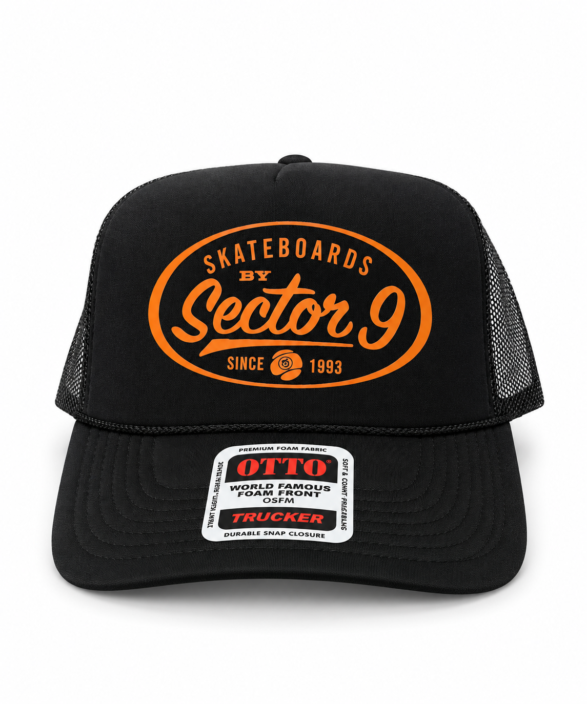 Boné Sector9 Preto e Laranja truck