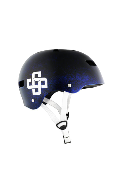 DERADÊ BLACK AND RED HELMET WITH BLACK STRIPES, PRO SPECIAL MATTE TEXTURED