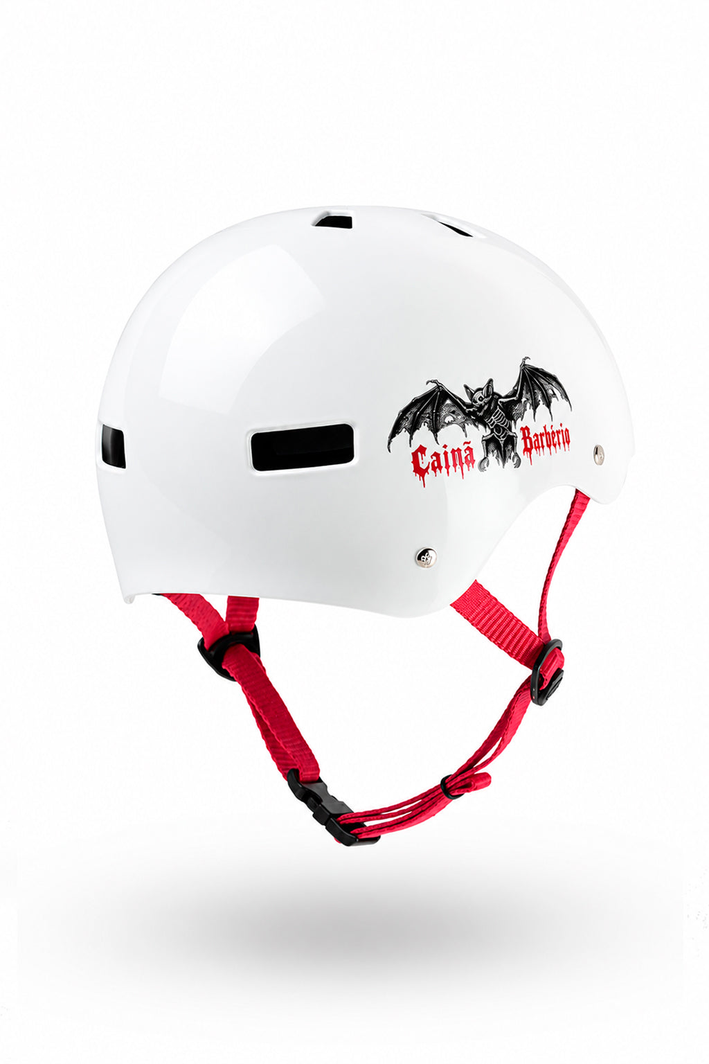 CAPACETE CAINÃ BARBÉRIO BRANCO BRILHO PRO MODEL