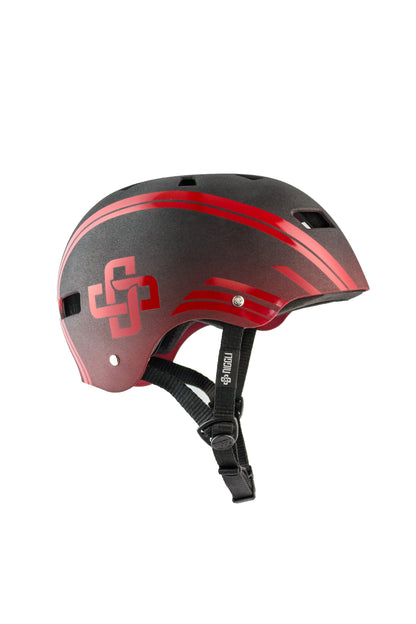 CAPACETE DERADÊ PRETO E VERMELHO LINHAS VERMELHAS PRO ESPECIAL FOSCO TEXTURIZADO