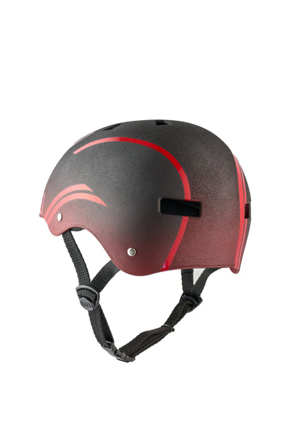 CAPACETE DERADÊ PRETO E VERMELHO LINHAS VERMELHAS PRO ESPECIAL FOSCO TEXTURIZADO