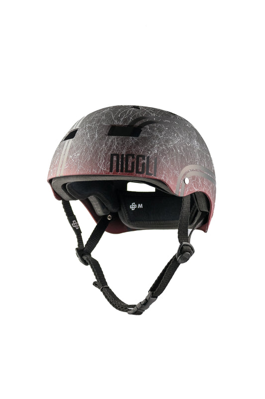 CAPACETE DERADÊ PRETO E VERMELHO LINHAS PRETAS PRO ESPECIAL FOSCO TEXTURIZADO