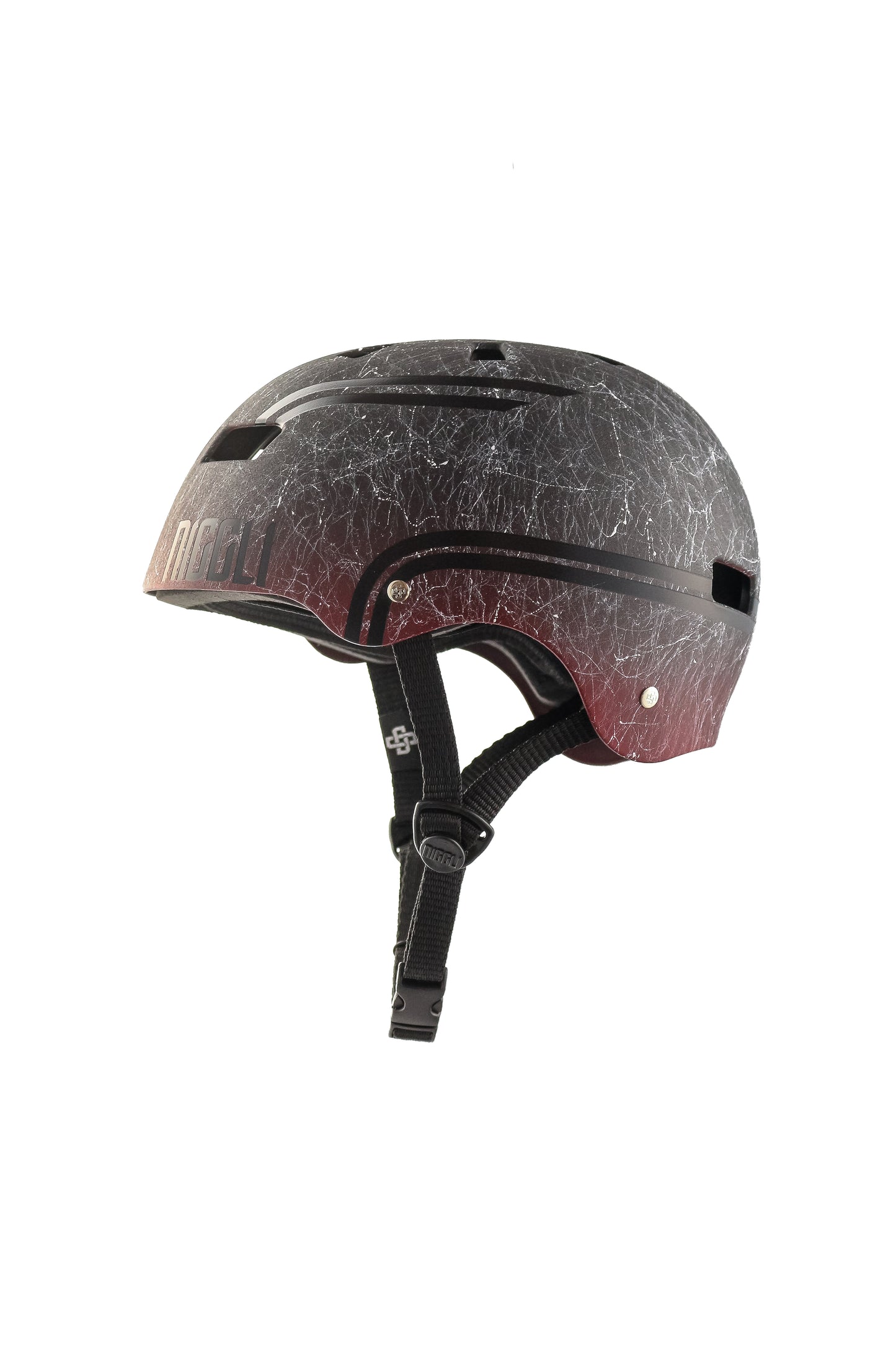 CAPACETE DERADÊ PRETO E VERMELHO LINHAS PRETAS PRO ESPECIAL FOSCO TEXTURIZADO