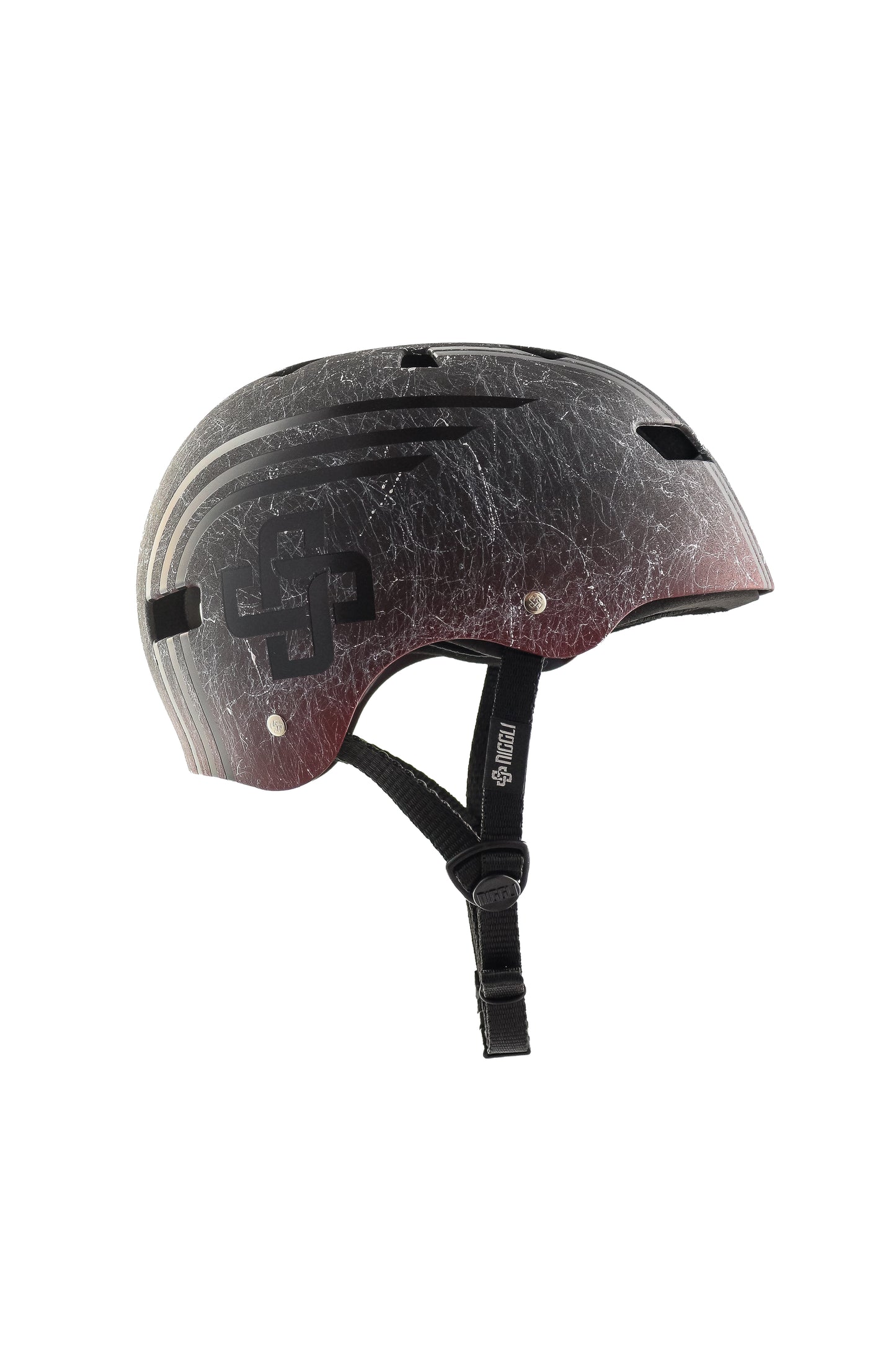 CAPACETE DERADÊ PRETO E VERMELHO LINHAS PRETAS PRO ESPECIAL FOSCO TEXTURIZADO