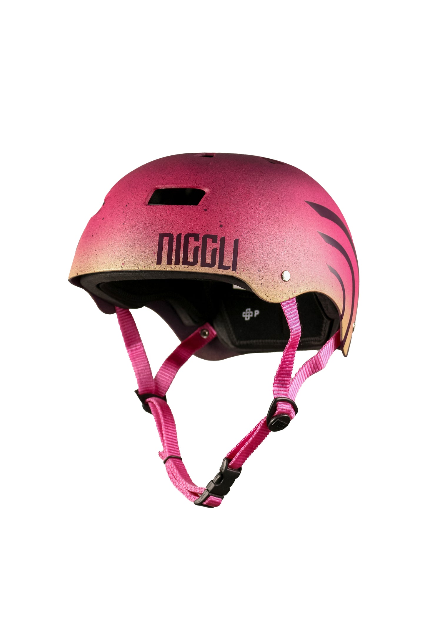CAPACETE ROSA LINHAS ROXAS PRO ESPECIAL FOSCO TEXTURIZADO