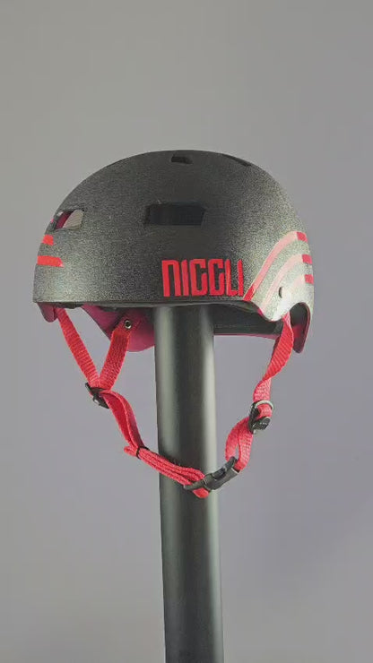 Capacete Preto e Vermelho Texturizado
